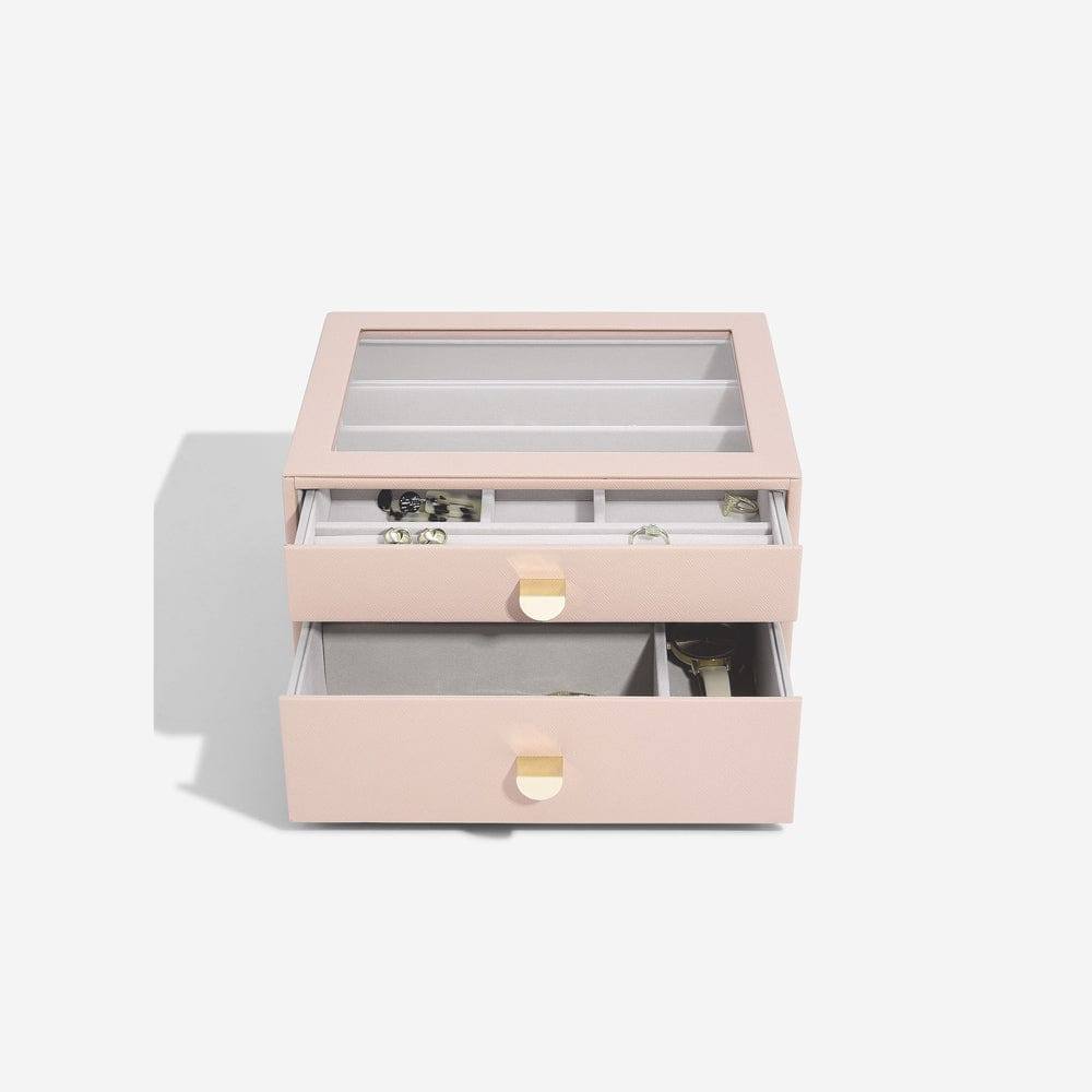 Stackers London Jewellery Box Double Drawers Medium - Blush