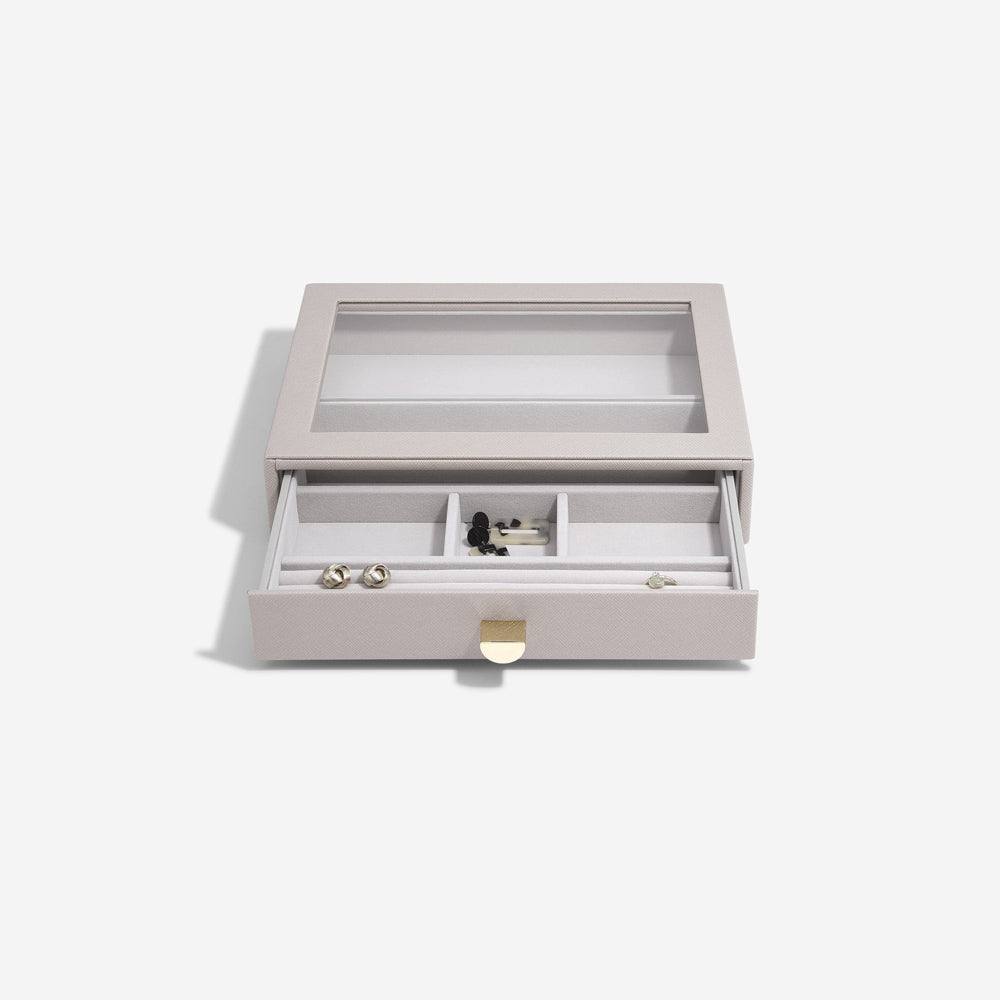 Stackers London Jewellery Box Double Drawers Medium - Taupe