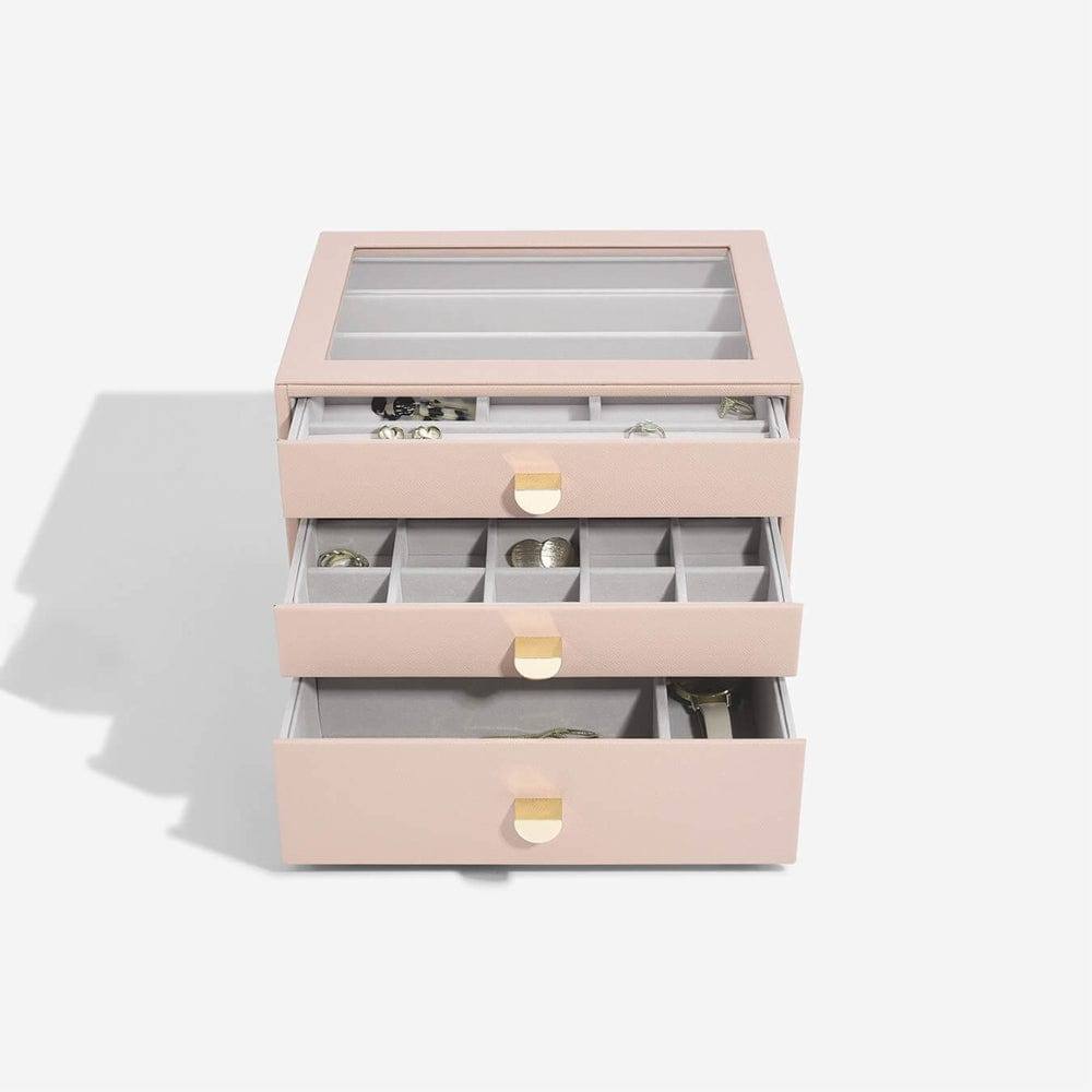 Stackers London Jewellery Box Triple Drawers Medium - Blush Pink