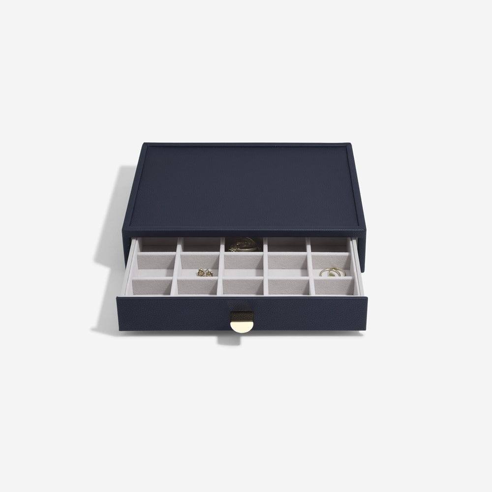 Stackers London Jewellery Box Triple Drawers Medium - Pebble Navy