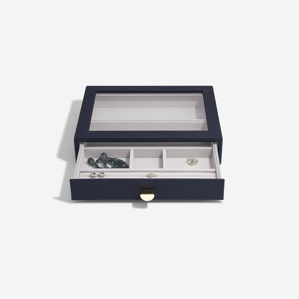 Stackers London Jewellery Box Triple Drawers Medium - Pebble Navy