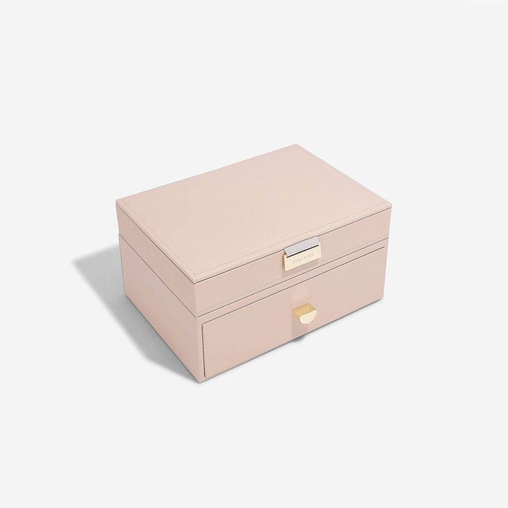 Stackers London Jewellery Box with Deep Drawer Medium - Blush Pink