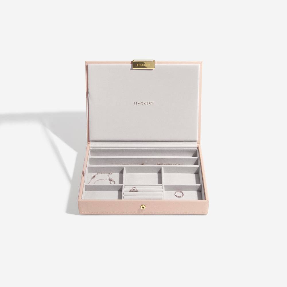 Stackers London Jewellery Box with Deep Drawer Medium - Blush Pink