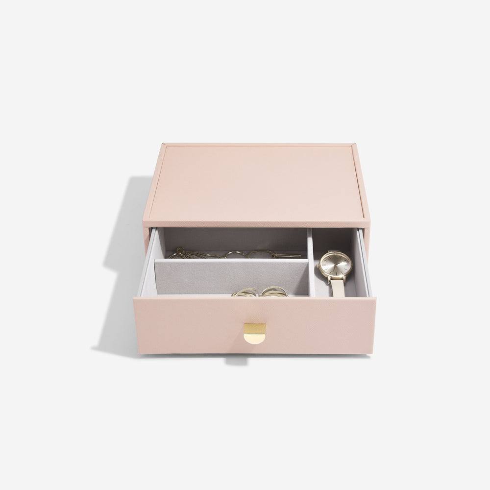 Stackers London Jewellery Box with Deep Drawer Medium - Blush Pink