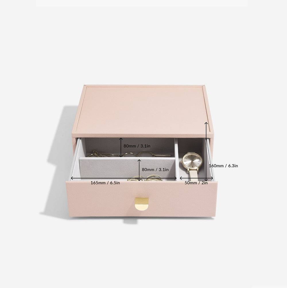 Stackers London Jewellery Box with Deep Drawer Medium - Blush Pink