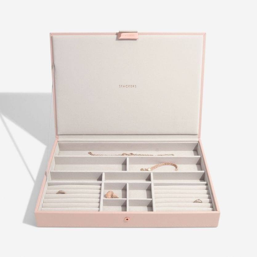 Stackers London Jewellery Box with Lid Large - Blush Pink