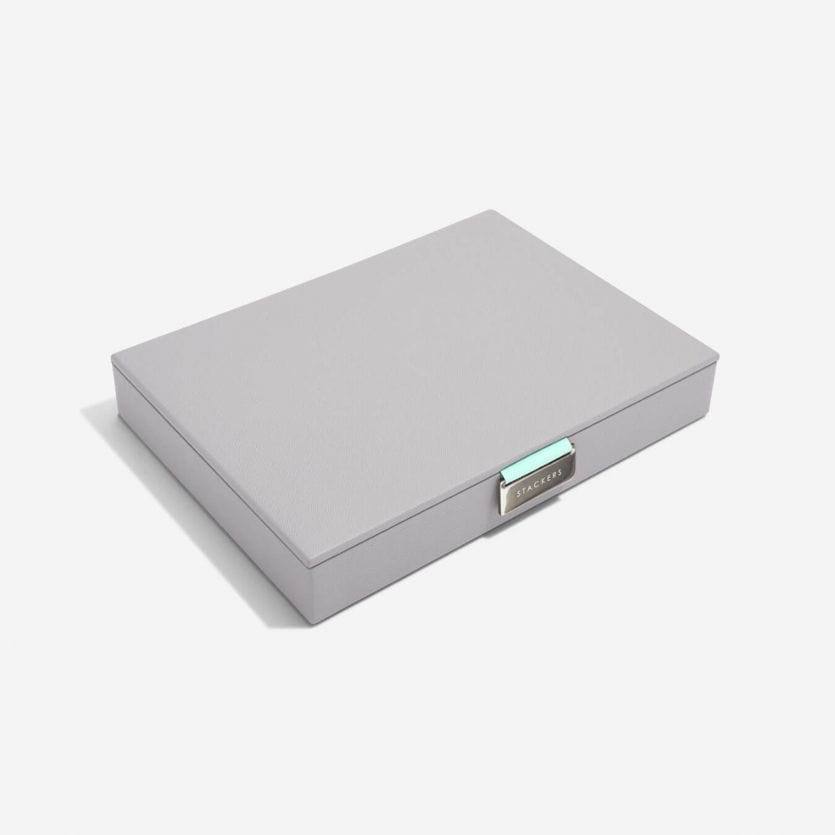 Stackers London Jewellery Box with Lid Medium - Grey Mint