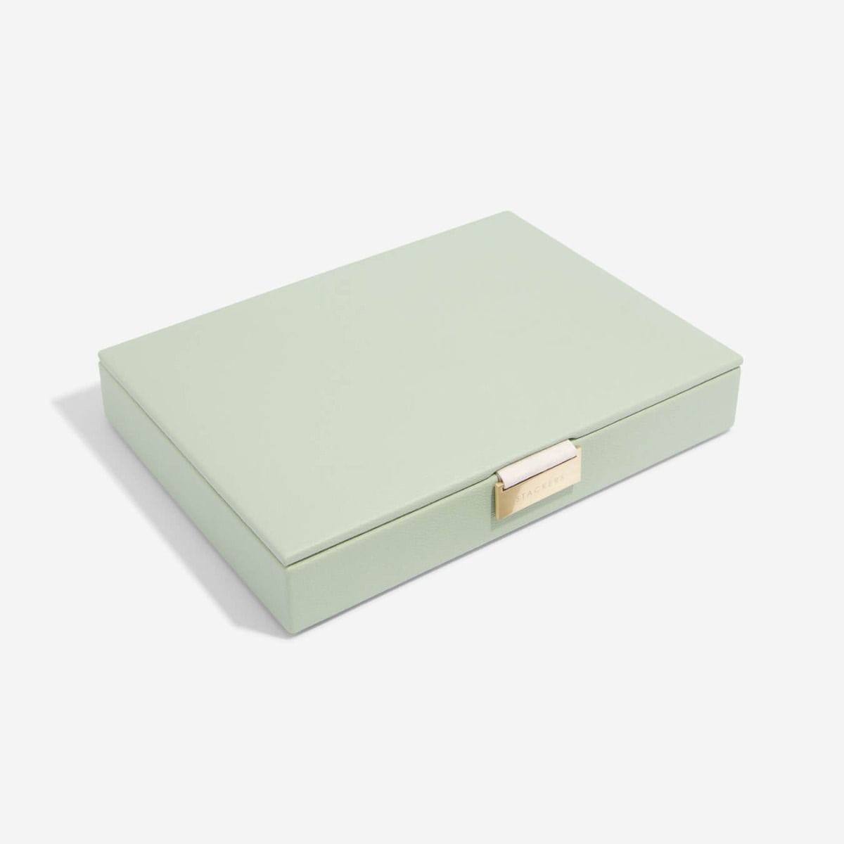 Stackers London Jewellery Box with Lid Medium - Sage Green