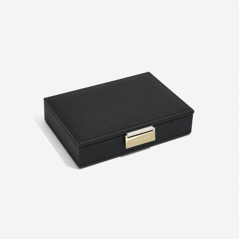 Stackers London Jewellery Box with Lid Small - Black