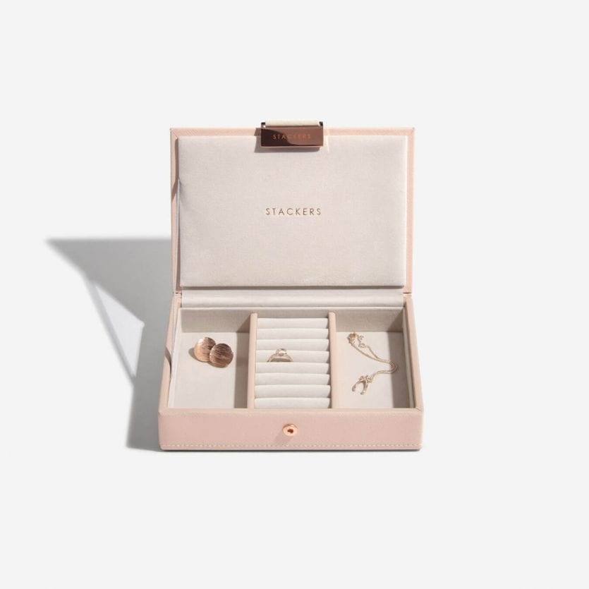 Stackers London Jewellery Box with Lid Small - Blush Pink