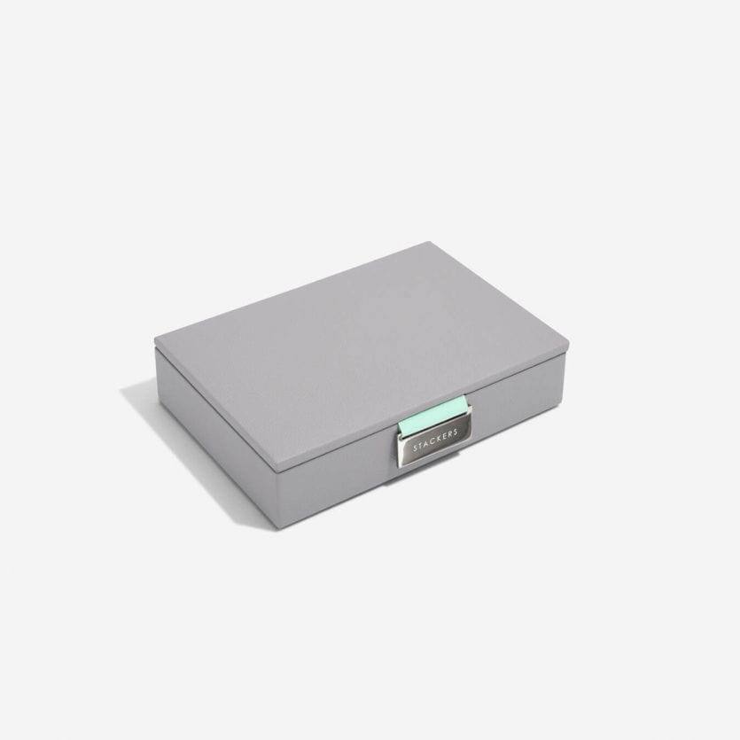 Stackers London Jewellery Box with Lid Small - Grey Mint