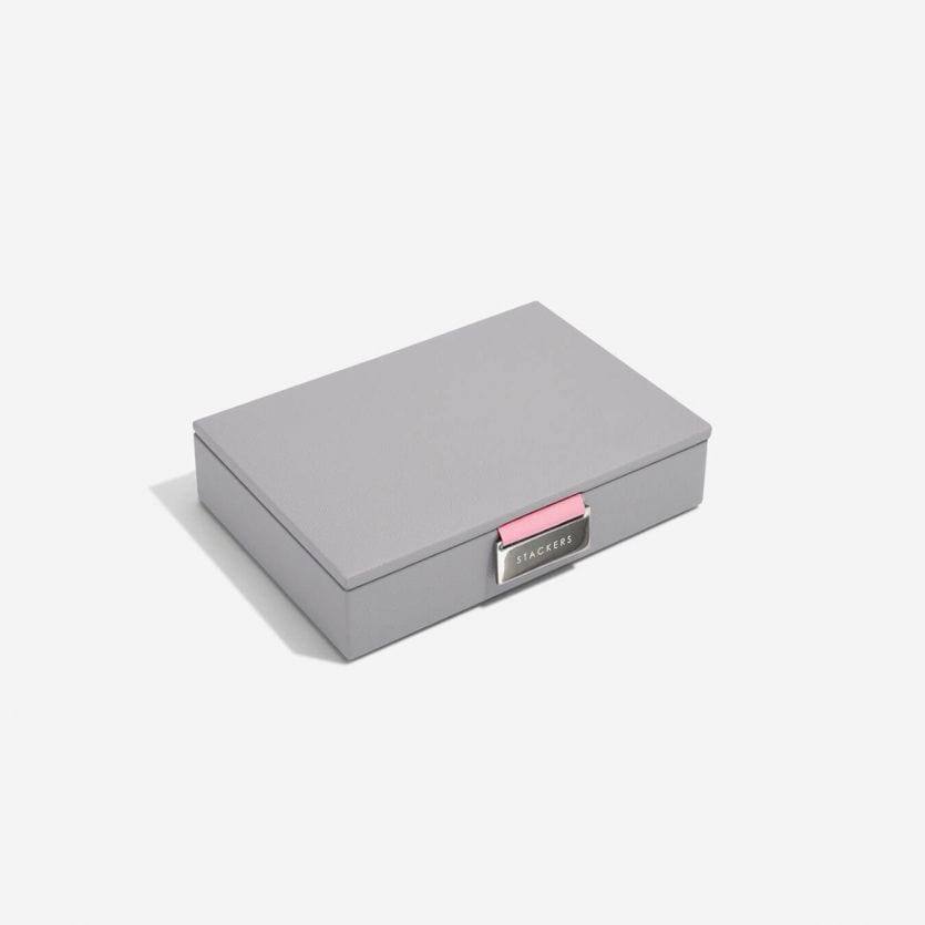 Stackers London Jewellery Box with Lid Small - Grey Rose