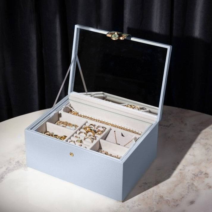 Stackers London Luxury Classic Jewellery Box - Dusky Blue