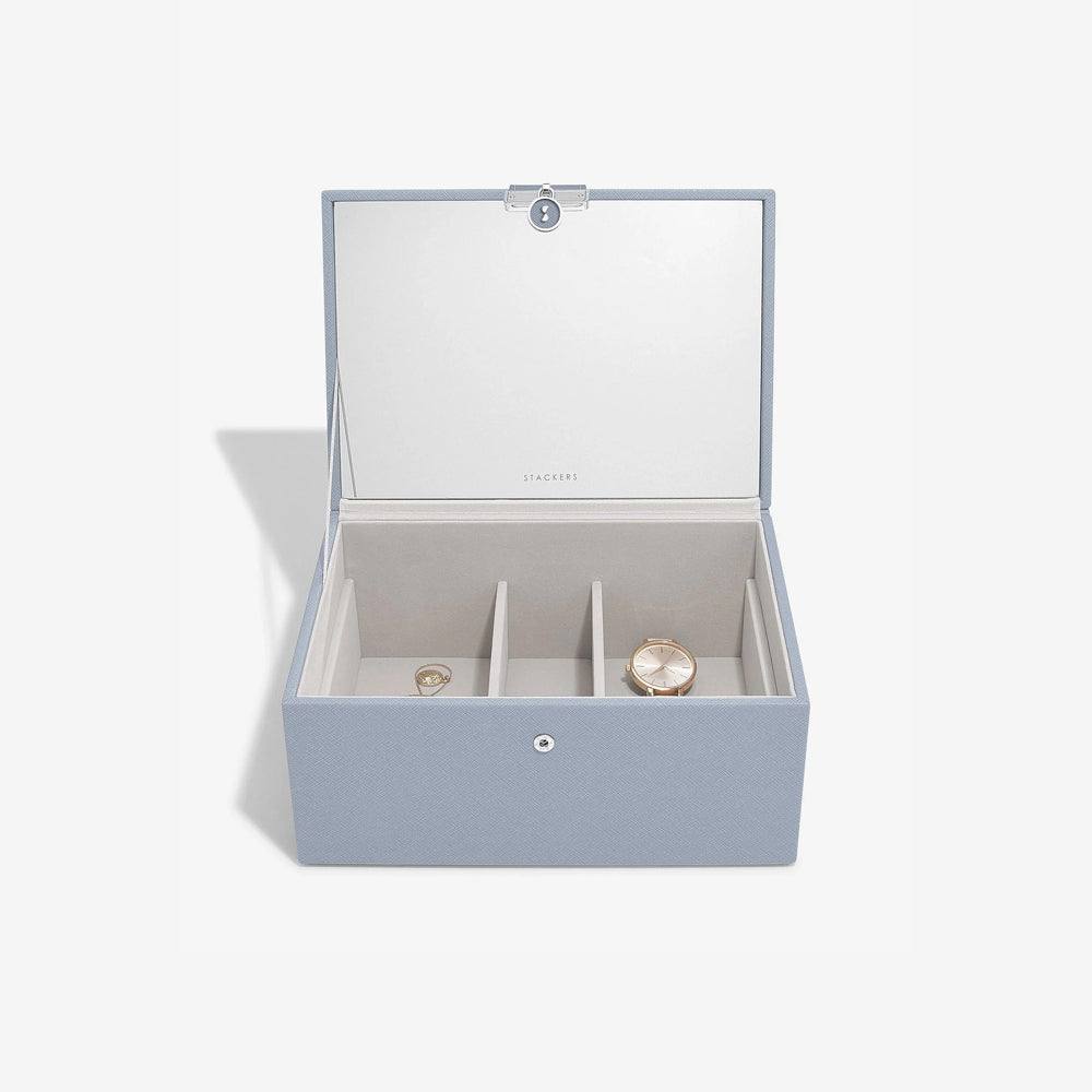 Stackers London Luxury Classic Jewellery Box - Dusky Blue