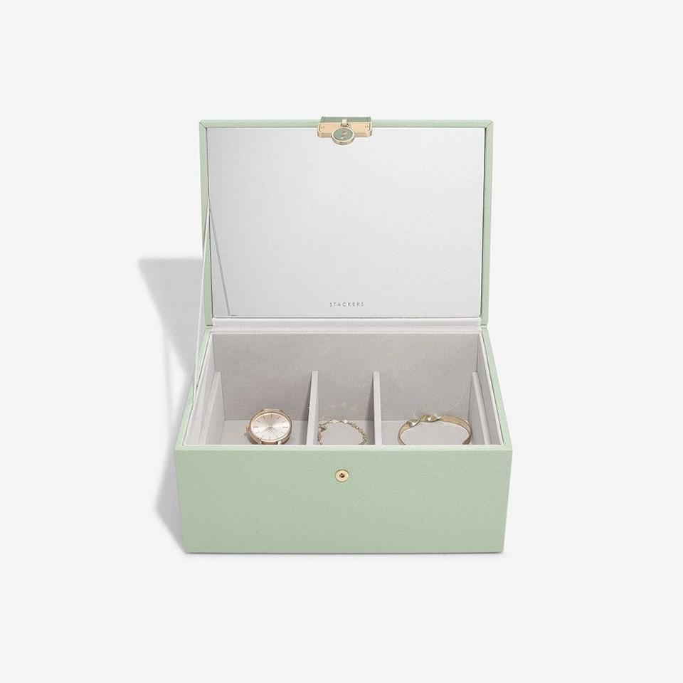 Stackers London Luxury Classic Jewellery Box - Sage