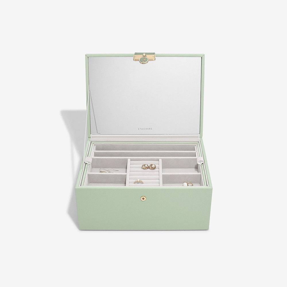 Stackers London Luxury Classic Jewellery Box - Sage