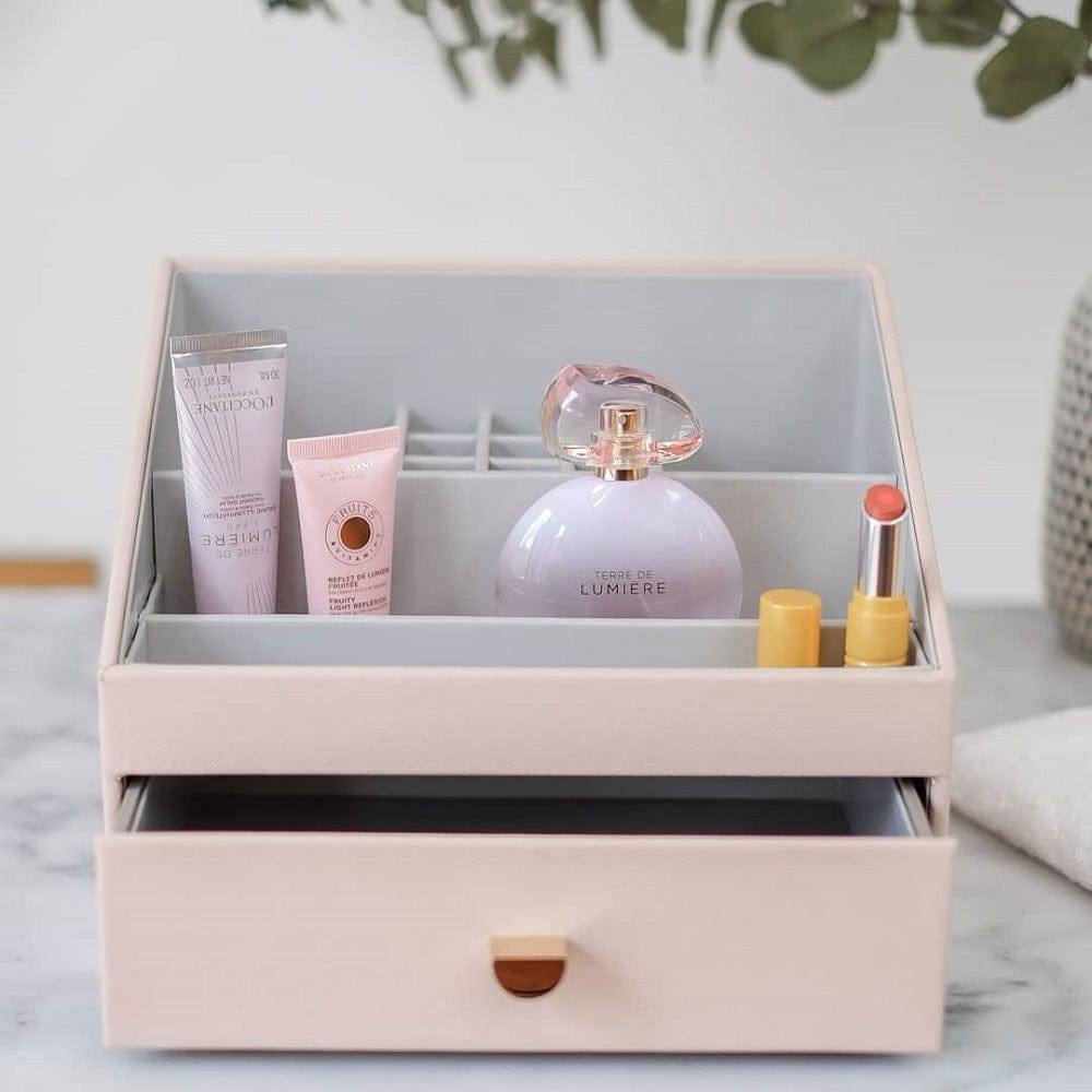 Stackers London Makeup Organiser with Drawer - Blush Pink