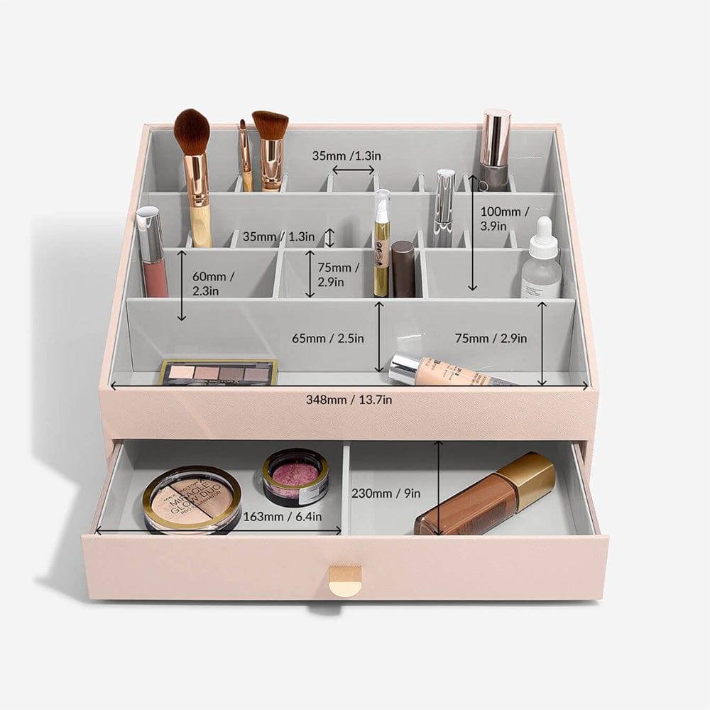 Stackers London Makeup Organiser with Drawer Large - Blush Pink