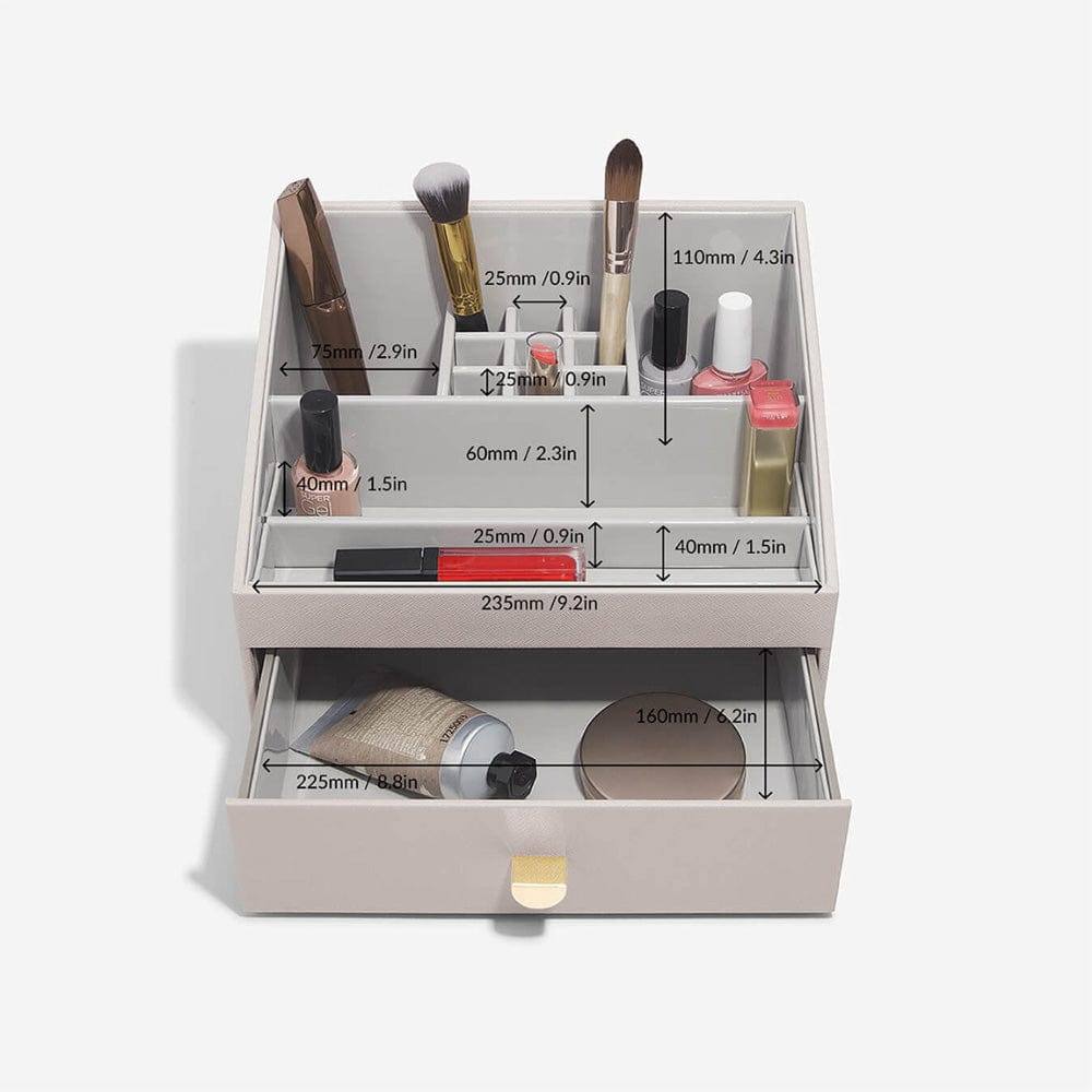 Stackers London Makeup Organiser With Drawer - Taupe