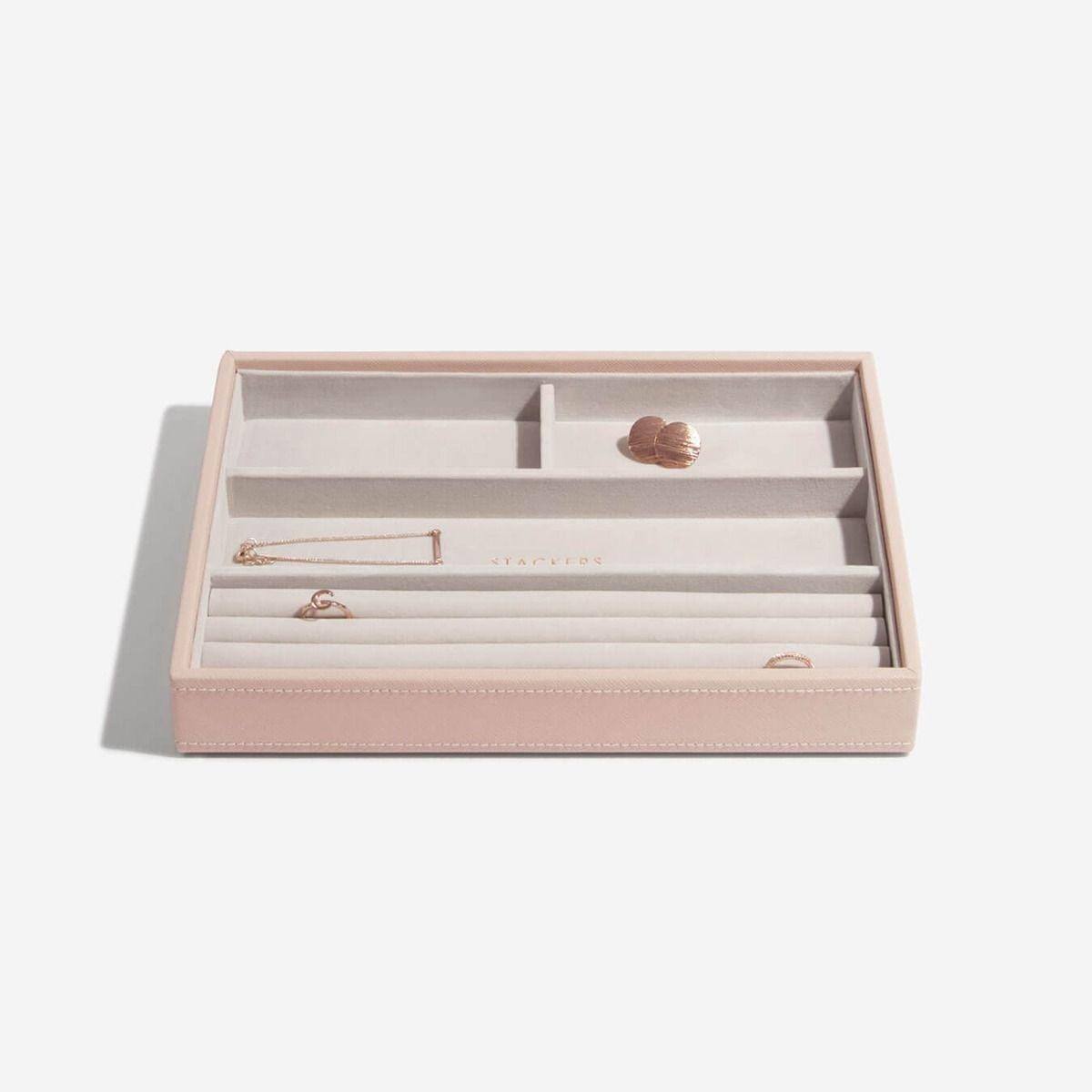 Stackers London Rings & Accessories Box with Glass Lid - Blush Pink