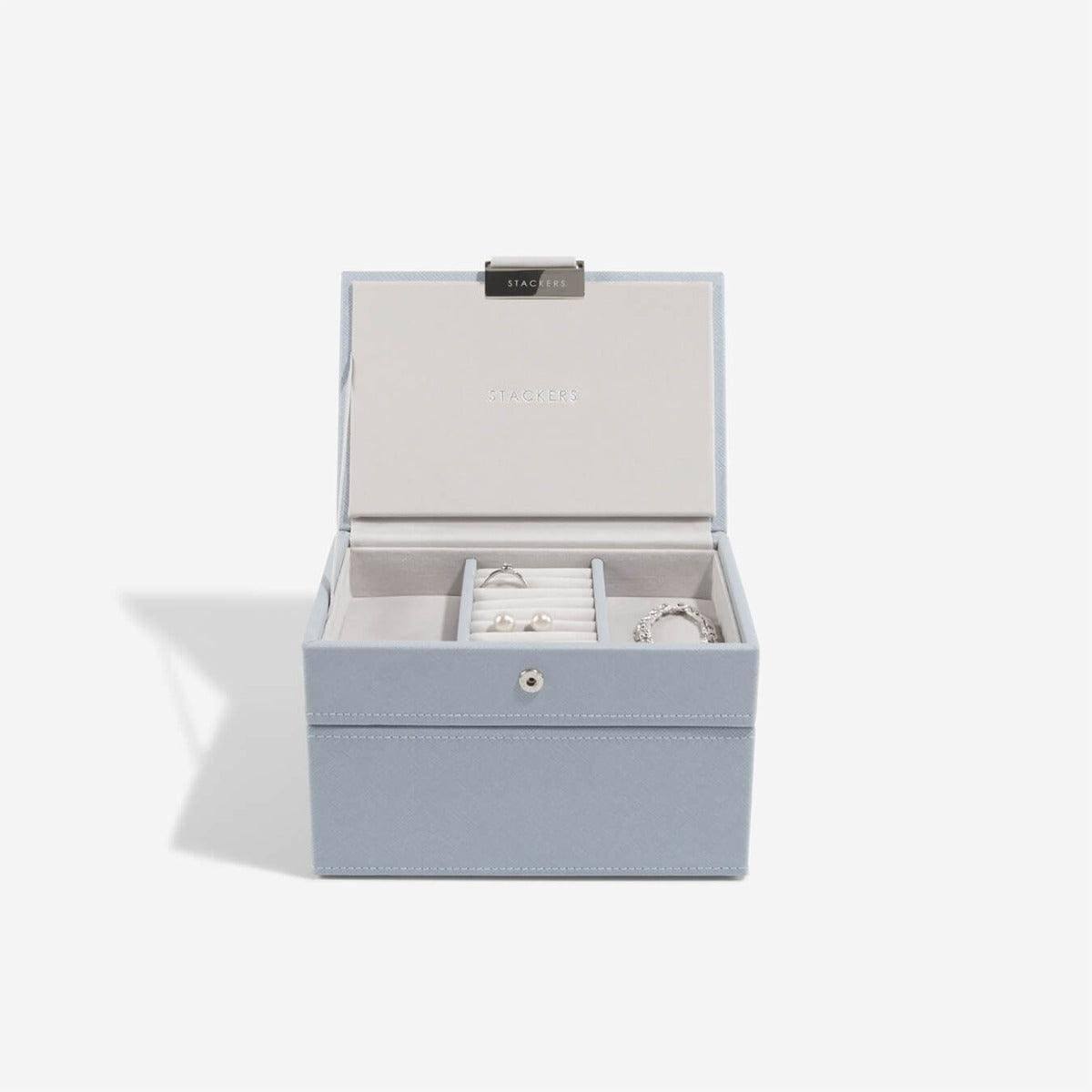 Stackers London Small Jewellery Box Set - Dusky Blue