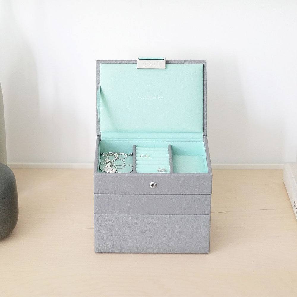 Stackers London Small Jewellery Box Set - Grey Mint