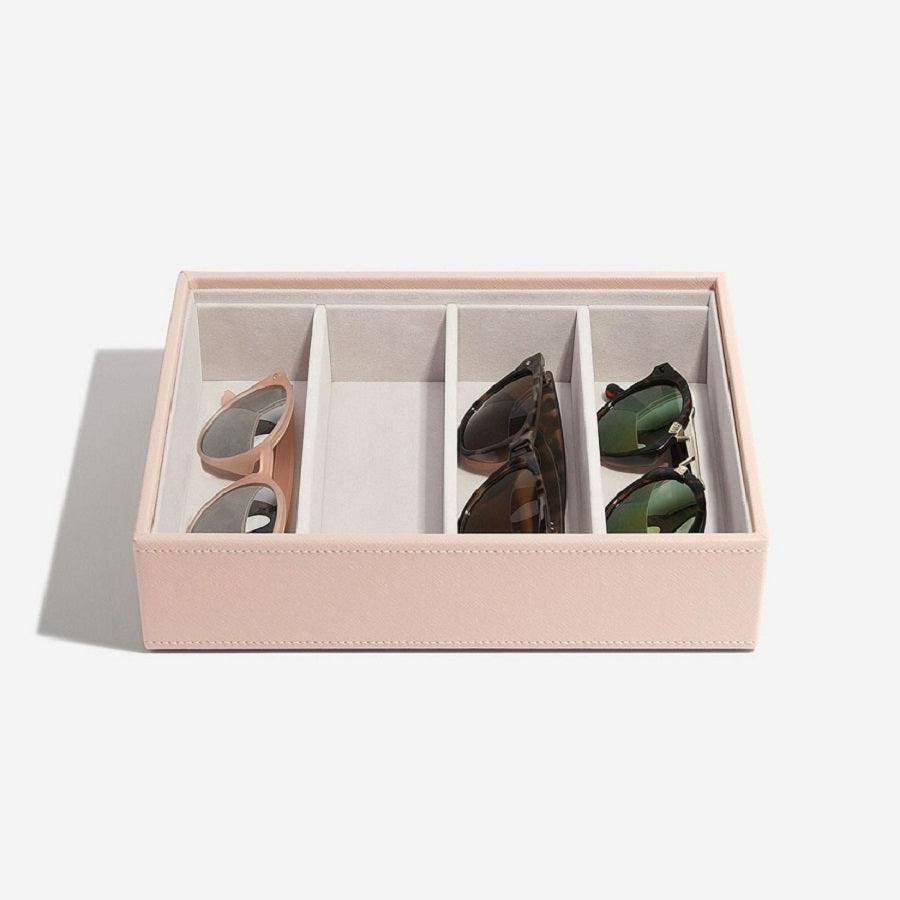 Stackers London Sunglasses Box with Acrylic Lid - Blush Pink