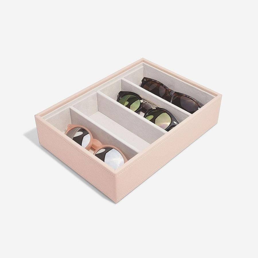 Stackers London Sunglasses Box with Acrylic Lid - Blush Pink