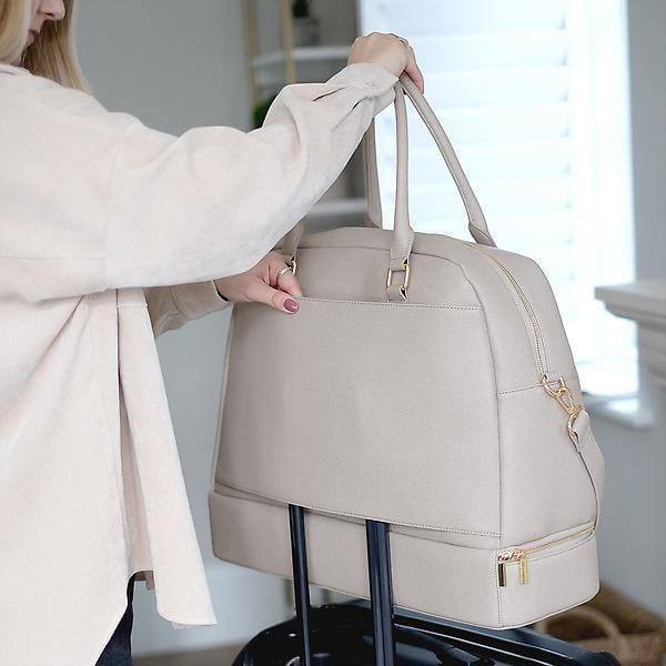 Stackers London Travel Handbag Large - Taupe