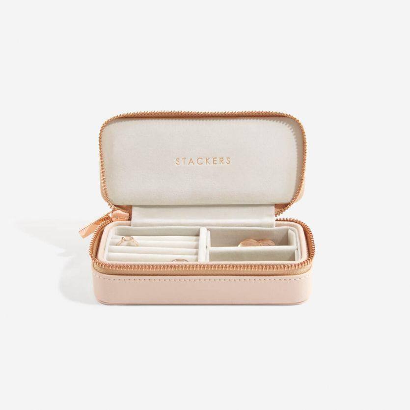 Stackers London Travel Jewellery Pouch Medium - Blush Pink