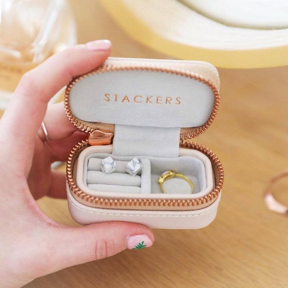 Stackers London Travel Jewellery Pouch Small - Blush Pink