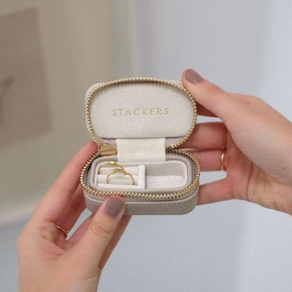 Stackers London Travel Jewellery Pouch Small - Taupe