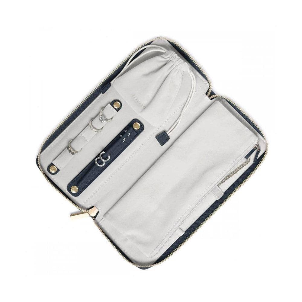 Stackers London Travel Jewellery Roll Medium - Navy Blue