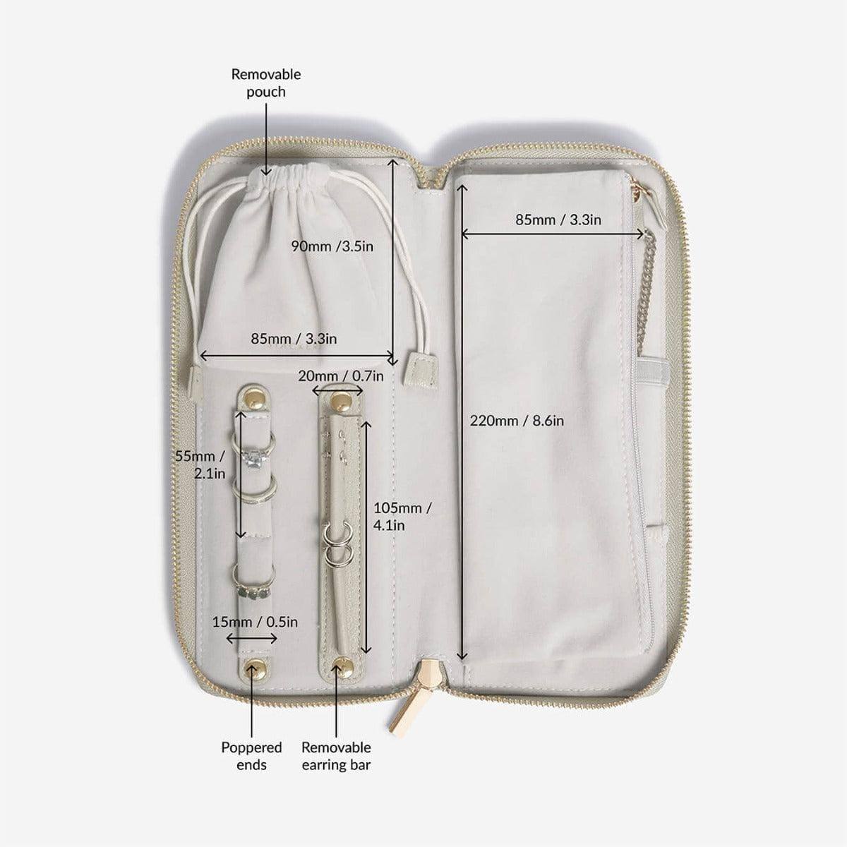 Stackers London Travel Jewellery Roll Medium - Oatmeal