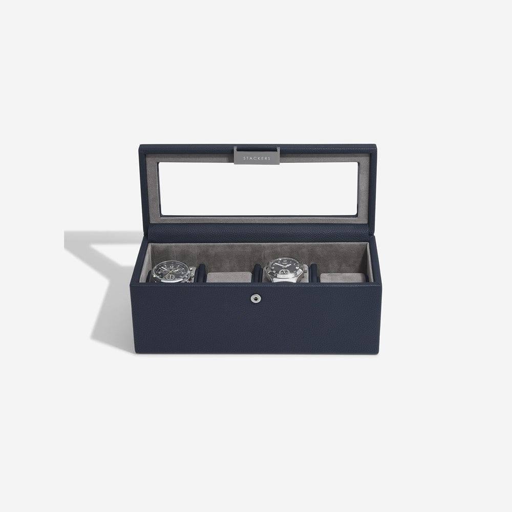 Stackers London Watch Box 4-piece - Navy