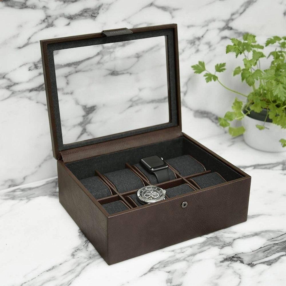 Stackers London Watch Box 8-Piece - Brown