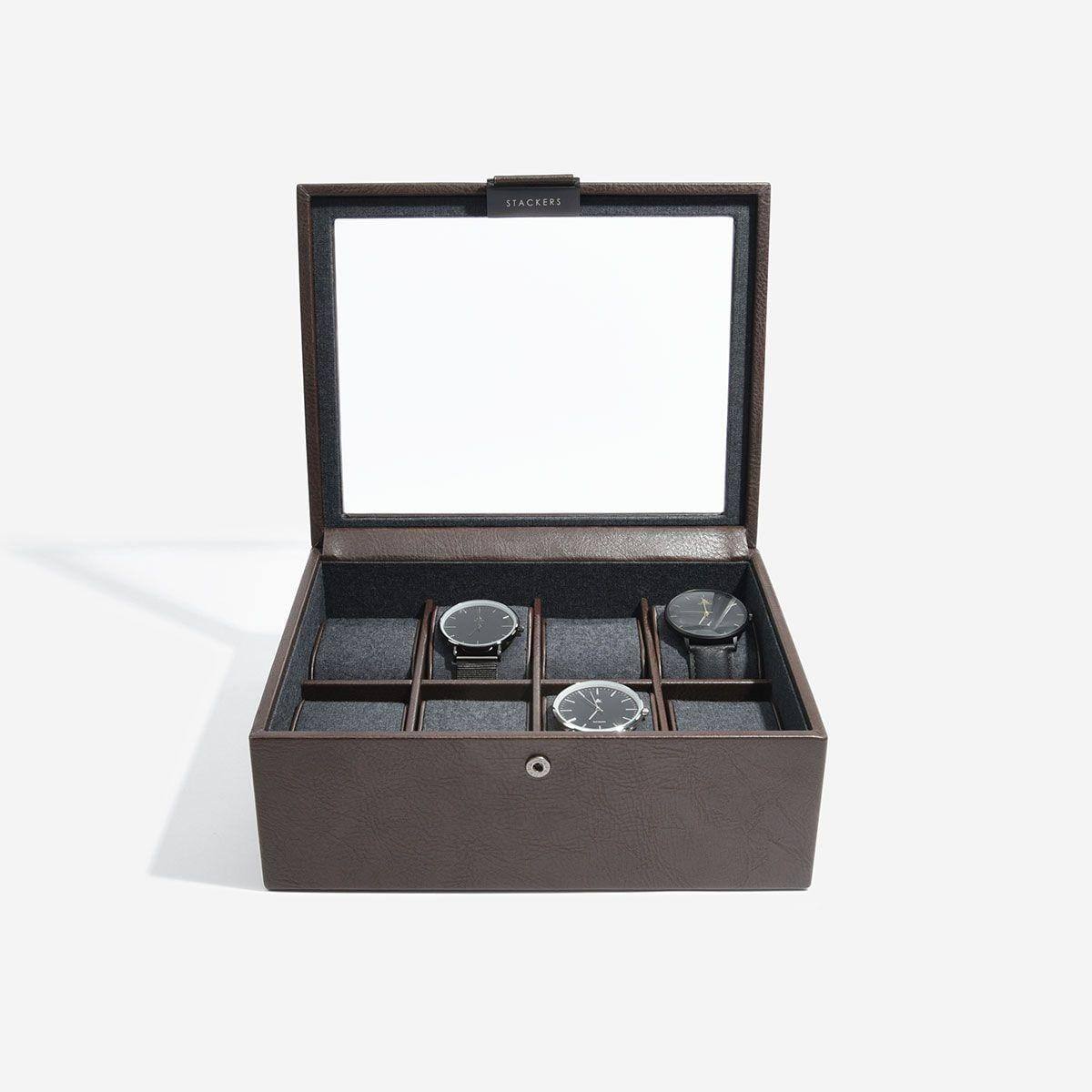 Stackers London Watch Box 8-Piece - Brown