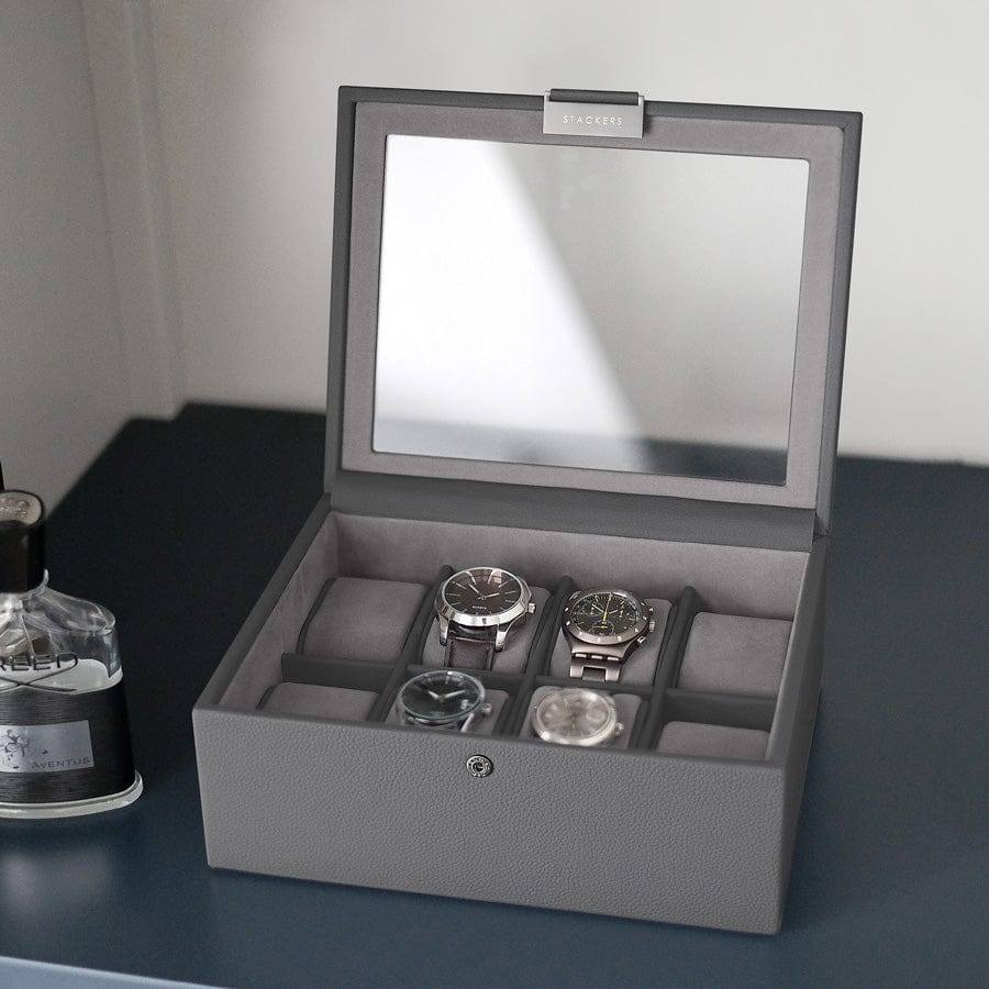 Stackers London Watch Box 8-piece - Slate Grey