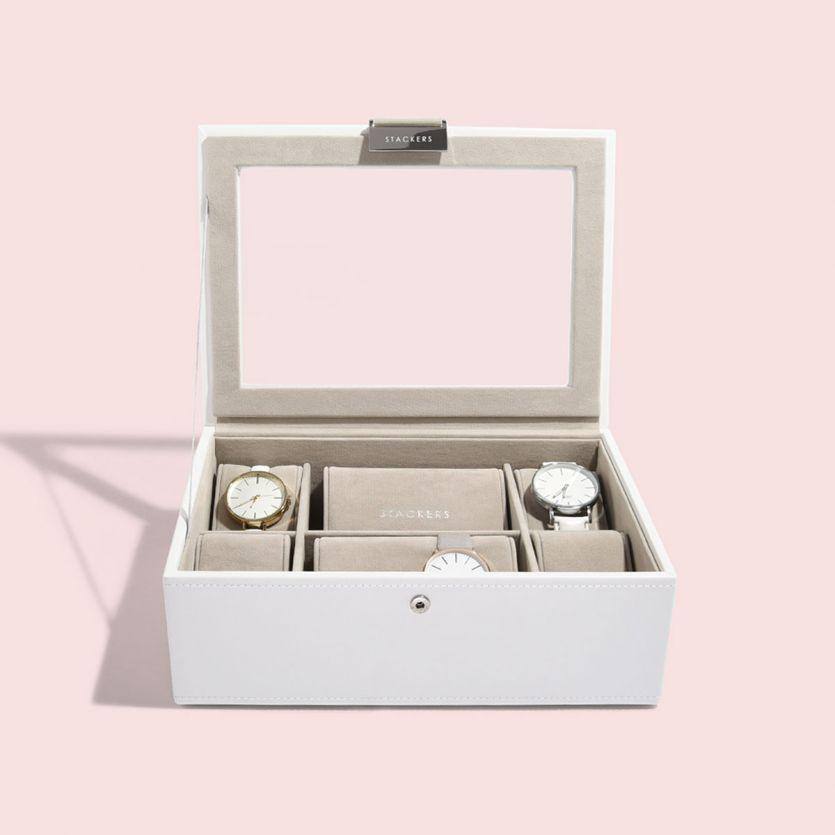 Stackers London Watch Box 8-piece - White
