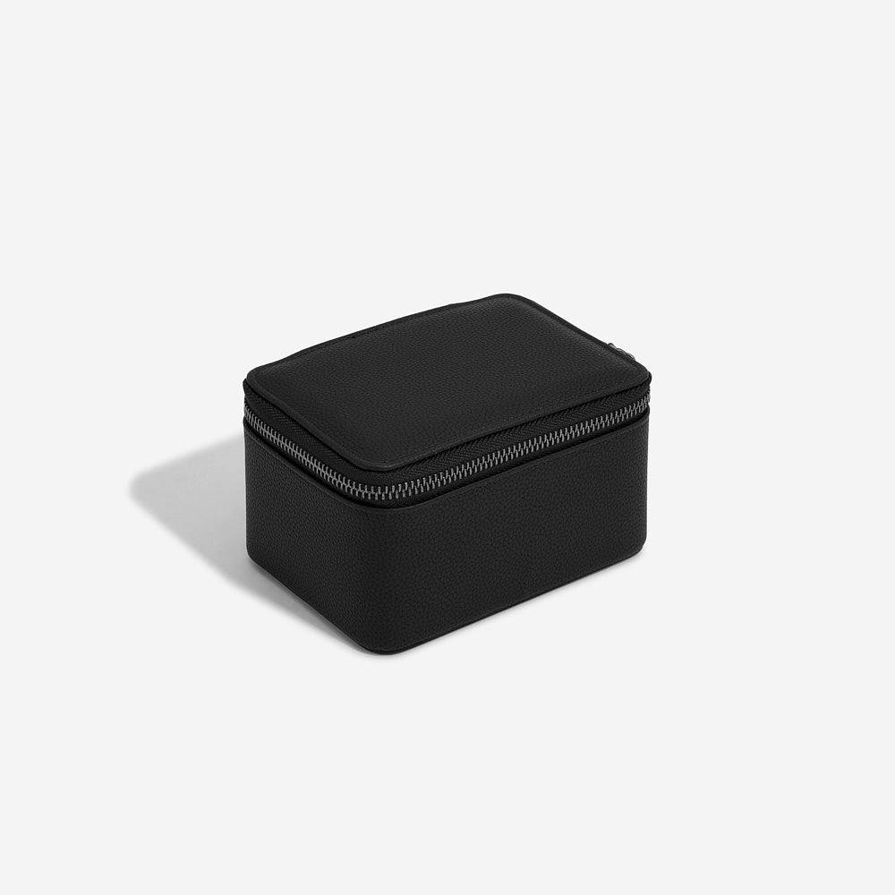 Stackers London Zipped Watch & Cufflink Box - Pebble Black