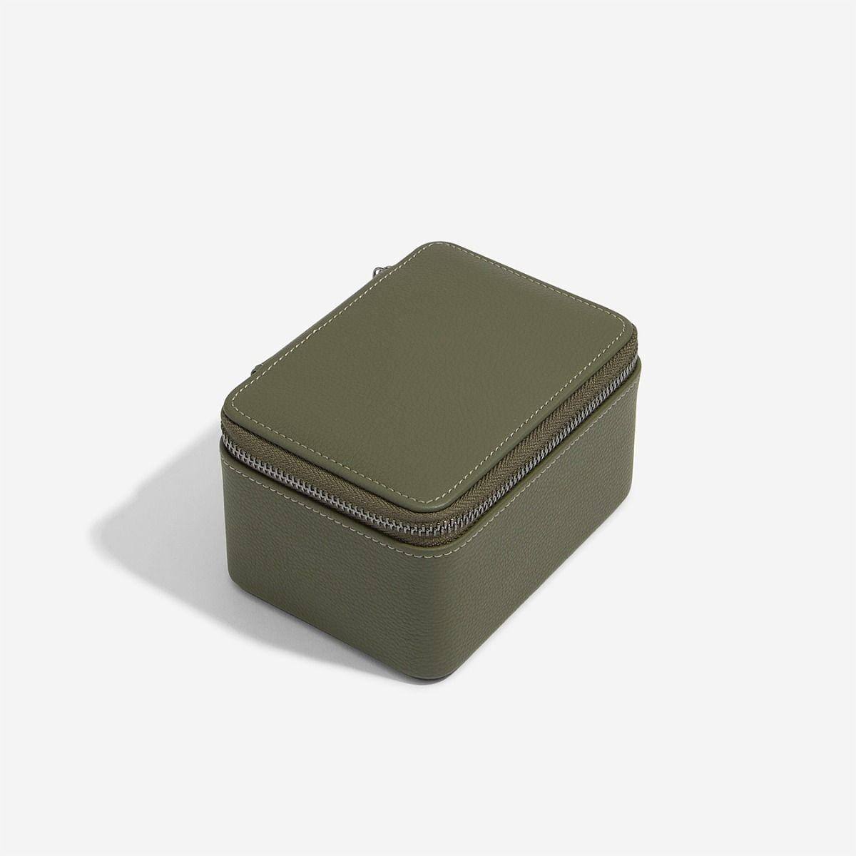 Stackers London Zipped Watch Case Double - Olive Green