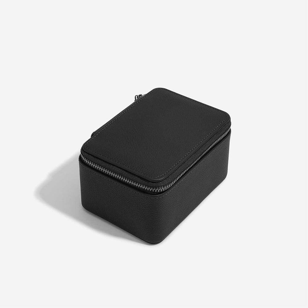 Stackers London Zipped Watch Case Double - Pebble Black