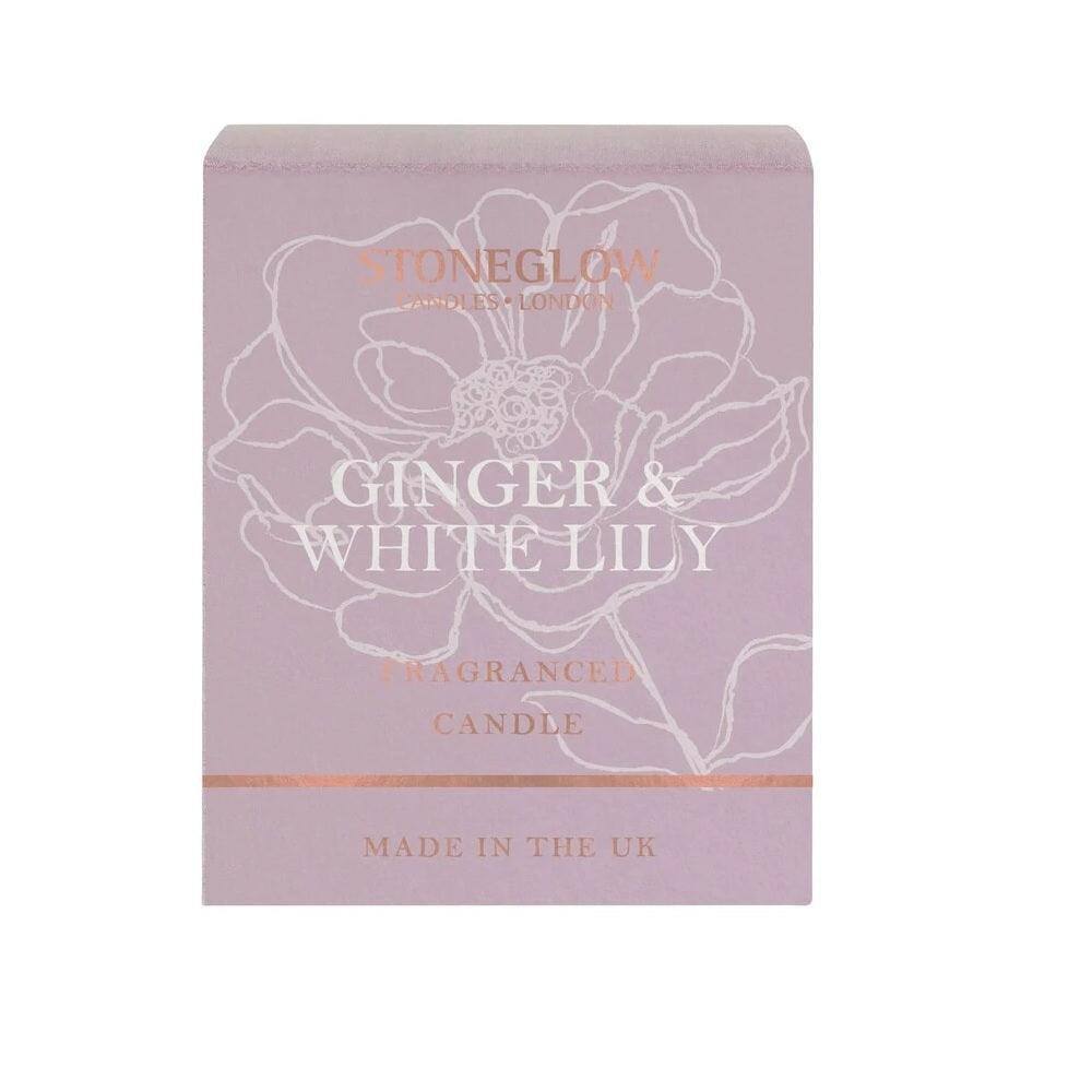 Stoneglow London Day Flower Candle - Ginger & White Lily