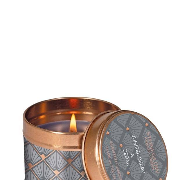 Stoneglow London Scented Candle Tin - Juniper Berry & Cedar