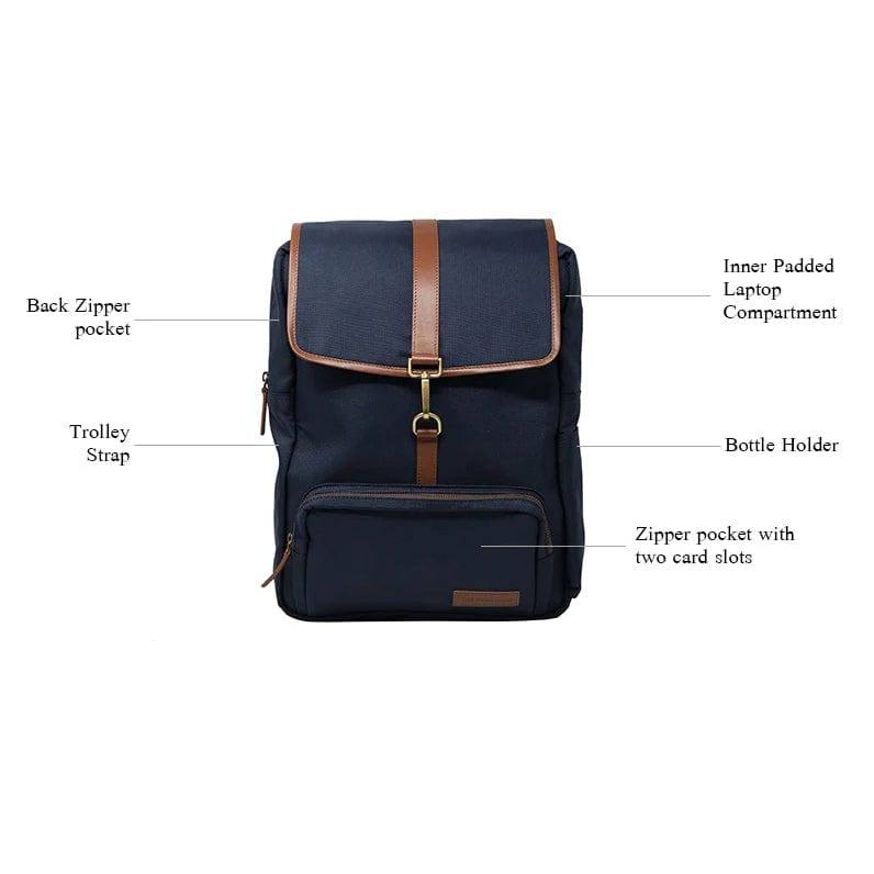 The Postbox Alton Backpack - Oxford Blue