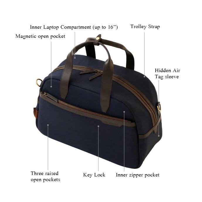 The Postbox Derby Cabin Duffel Bag - Oxford Blue