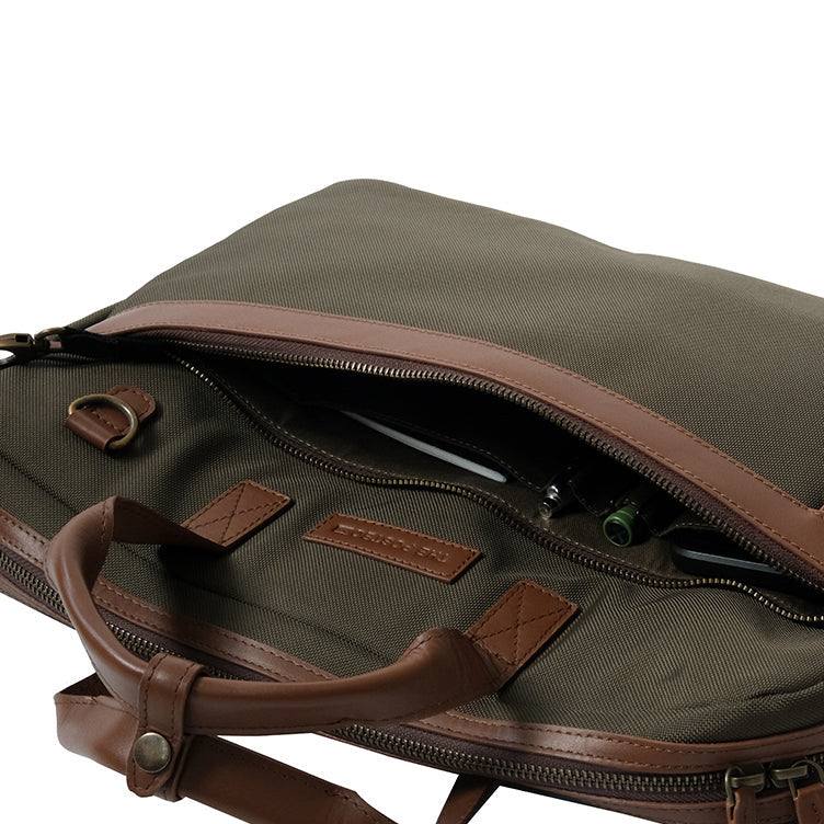 The Postbox Eton Messenger Laptop Bag - Forest Green