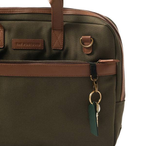 The Postbox Eton Messenger Laptop Bag - Forest Green