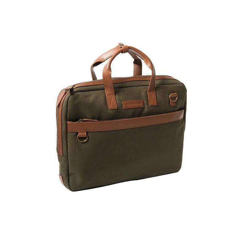 The Postbox Eton Messenger Laptop Bag - Forest Green