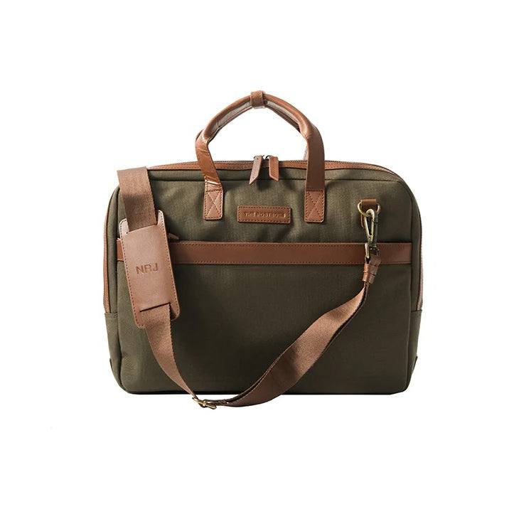 The Postbox Eton Messenger Laptop Bag - Forest Green